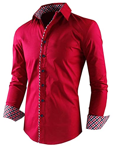Image of Zombom Combo of Men's Solid Regular Fit Cotton Blend Full Sleeve Casual Shirts (Pack of 2)