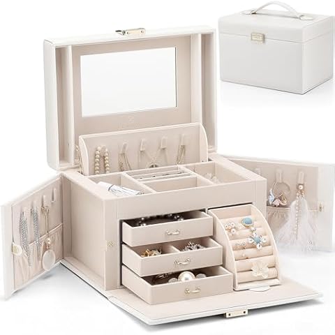 Vlando Large PU Leather Jewellery Box Cover
