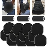 Hezaosth 15 Pack Horse Hoof Tape with 3 Rolls of Vet Wrap, Breathable Magic Cushion Hoof Packing, Cotton Strong Sticky Horse Hoof Wraps Additional Protection for Hoof Hoove Wound Management