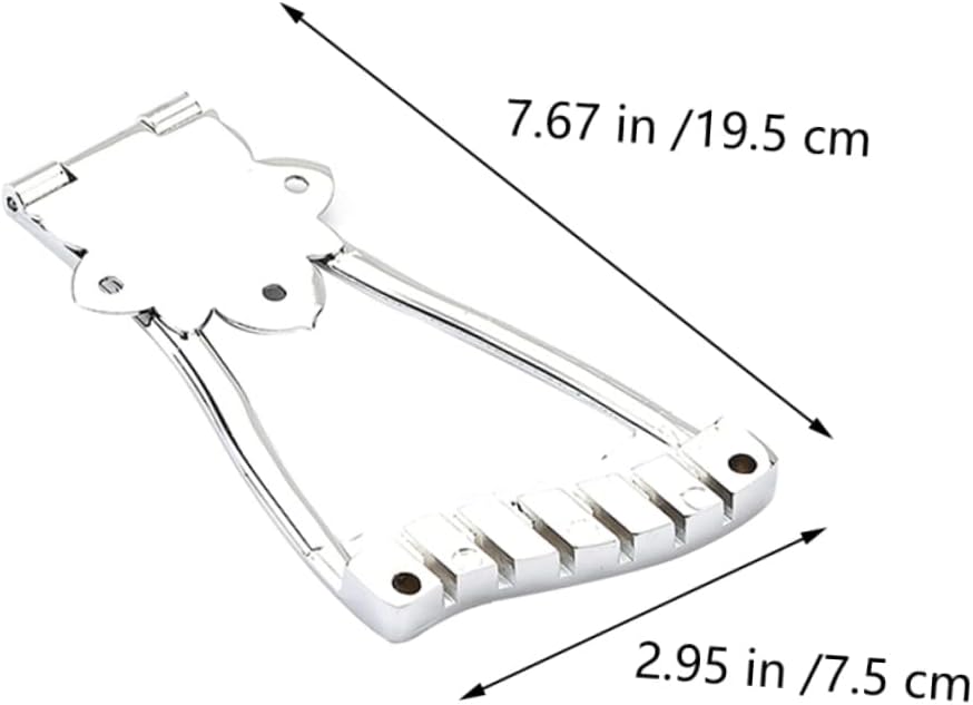 Mikinona Guitar Pins String Ferrules Metal Guitar Tailpiece Board for Acoustic and Electric Guitars