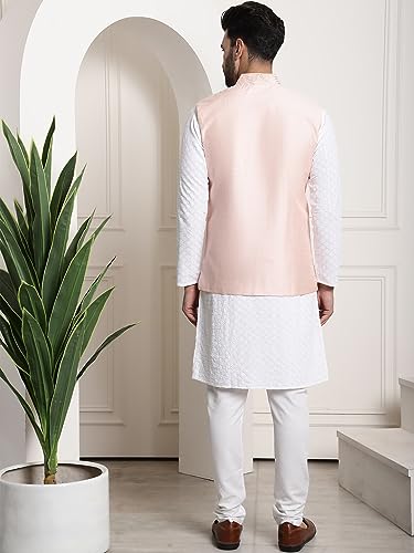 Image of SOJANYA (Since 1958 Men's Cotton Seqence Kurta & Pyjama with Nehrujacket