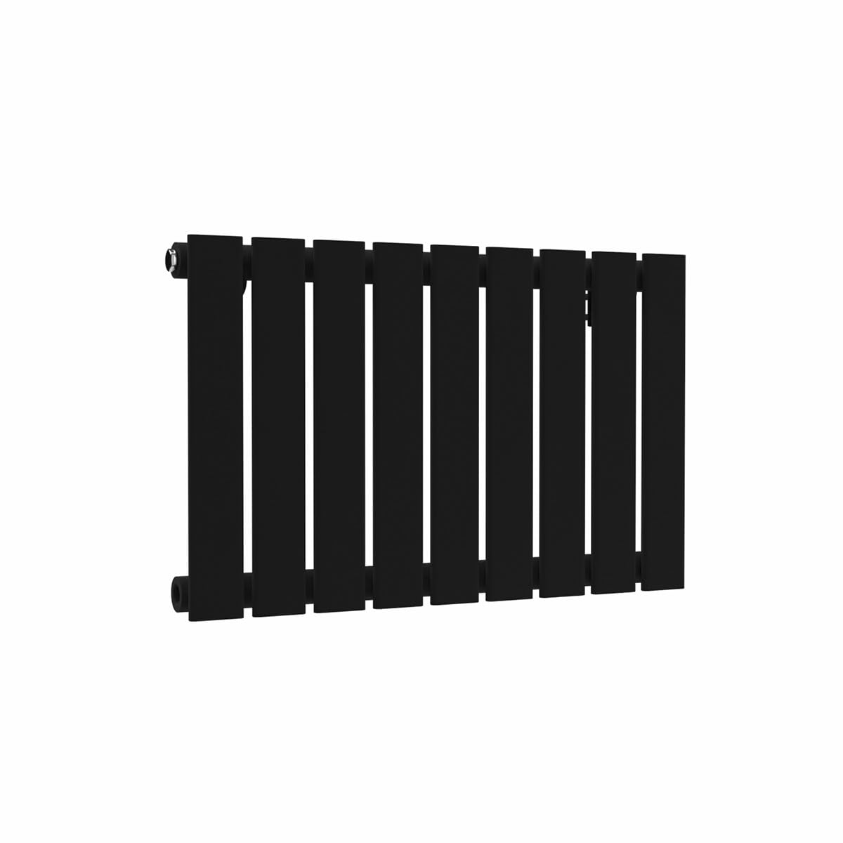 Lux Heat Black Flat Horizontal Single Panel Designer Radiator 400Mm (H) X 630Mm (W)