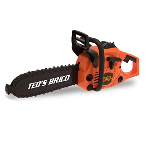 Teorema Giocattoli, Motosierra cortadora de leña de juguete a batería con sonidos reales para niños, cadena giratoria, motosierra a batería, juegos niños a partir de 3 años