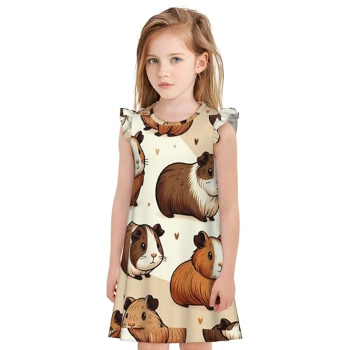 Augenstern Flutter Sleeve Nightgown Kawaii-Guinea-Pig Soft Sleepwear Nightdress3