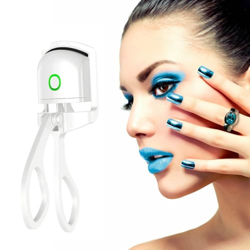 Heated Eyelash Curler, DOPI Electric Eyelash Curlers 2 Heating Modes, Eyelash Heated Curler with Quick Pre-Heat for All Eye Shapes, Ideal Gift for Women Girlfriend (White)