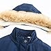 YFFUSHI Wintermantel Damen Warm Dicker Winterparka mit Fellkapuze Fell Kapuze Outdoor Jacke Mantel Oversized für Winter,Blau,XL