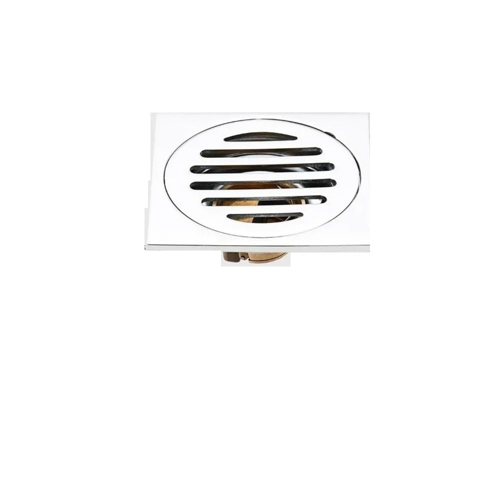 Sunrrafck One Color 1Pc Floor Drain Square Tainless Steel Toilet Balcony Bathroom Shower Anti-Odor Drains Tile Insert Waste Grates(10X10 A)