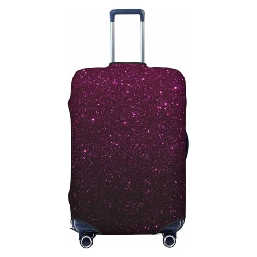 Dark Purple Glitter For Travel Luggage Cover Suitcase Protector Fits 18-32 Inch Travel Luggage Protector Elastic Luggage Anti-Scratch Suitcase Cover