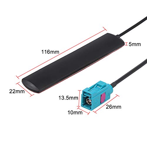 Bohaner Bluetooth WiFi Antenna FAKRA FOR NBT EVO Carplay Apps ABS Retrofit Aerial, Black - Image 4