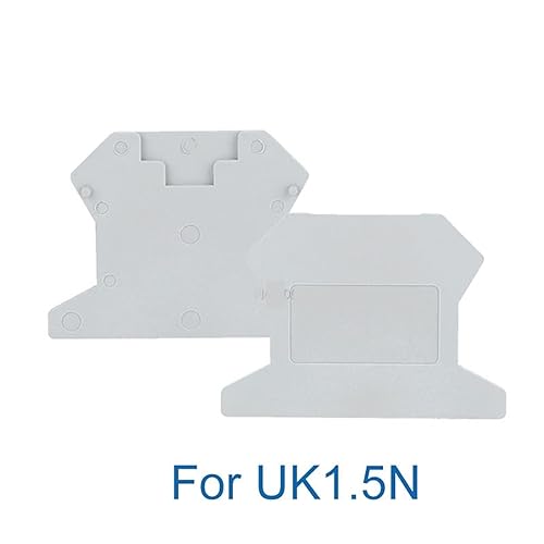 Miniatura 2 de 100Pcs D-UK1.5 Barrier Plate for UK1.5N Screw Wire Connector U K 1.5 Din Rail Terminal Block Protection Against Contact End Cover