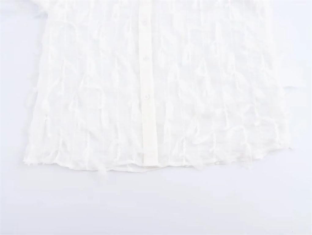 Women's Long Sleeve Pleated Collar Shirt