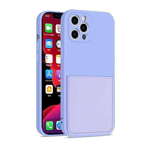 Housse de protection pour appareil photo iPhone 11 12 13 Pro Max style lilas urbain