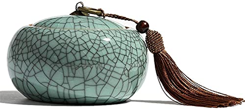 Pot à thé en céramique d'exception et bocaux en céladon d'art