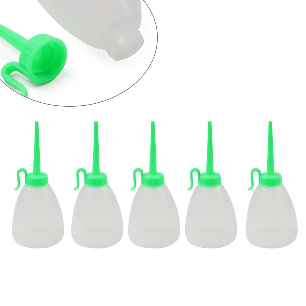 CNxinn10 5pcs Plastic Oil Can Oiler Bottle Dispenser 180ml Hand Pump Clear For SEWING MACHINE Universal Sewing Machine