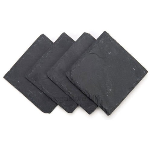 Sottobicchiere quadrato in ardesia Set 4 pezzi | VarottoStore