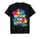 Girls Paint Party Paint Splatter Birthday T-Shirt