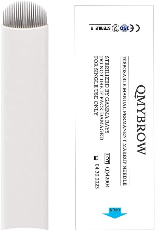 Microblading Needle Permanent Makeup Manual Eyebrow Tattoo Needle Microblades - QMYBROW (0.25mm-21 U)