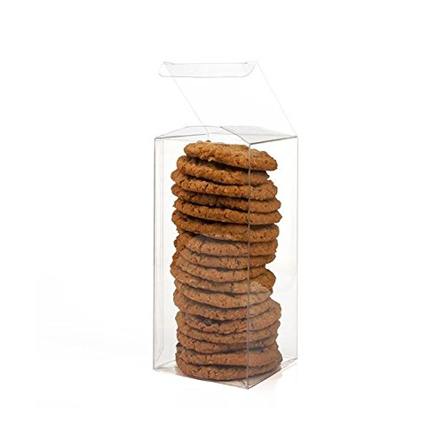 ClearBags 3 Â½â€ x 3 Â½â€ x 7 1/2â€ Clear Holiday Gift Boxes | Clear PET Plastic Boxes for Christmas Weddings Parties | Boxes for Ornaments Gifts Candy Cookies | Food Safe PLB187A | 25 Boxes