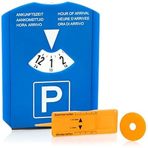 com-four® Parkscheibe mit Eiskratzer und Chip