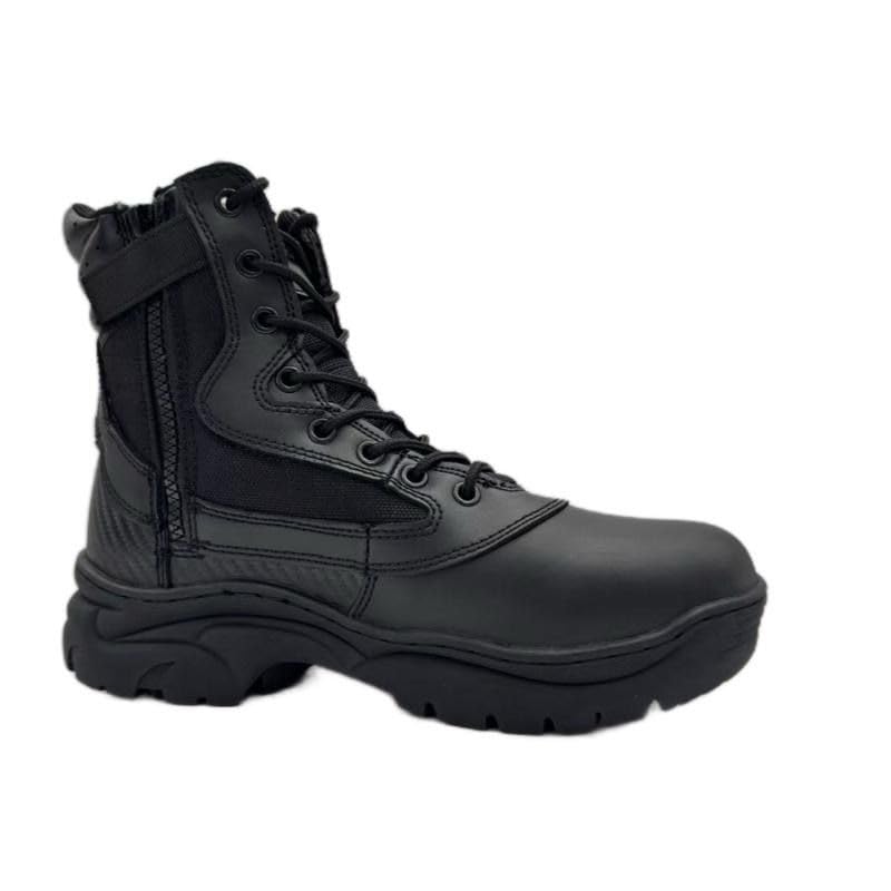 Image of INTAN Mens Military Tactical Work Boots Side Zipper Leather Motorcycle Combat shoes.