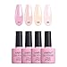 AIMEILI UV LED Gellack mehrfarbig ablösbarer Gel Nagellack Pastell Gel Nail Polish Set - 4 x 10ml - Kit Nummer 17