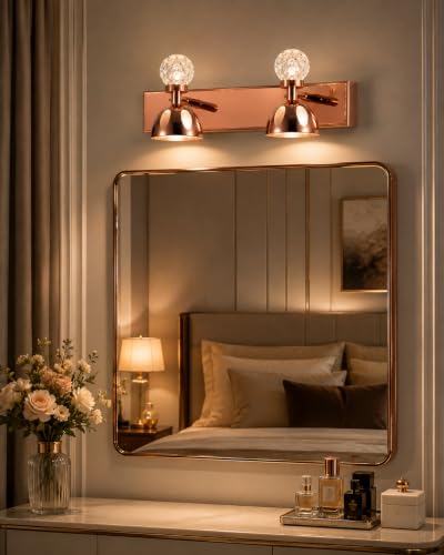 Image of FILLISKA 3 in 1 Double Wall spot /Picture /Display /Mirror Light with Adjustable Head and Colour Changing Function (RoseGold-6578)