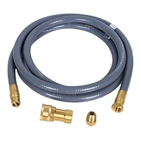 GasSaf 10 Feet 1/2" ID Natural Gas and Propane Gas Quick Connect Hose Kit -Quick Disconnect Gas Connect with 1/2 Female Pipe Thread X 1/2 Female Swivel Flare-CSA Certified Cover