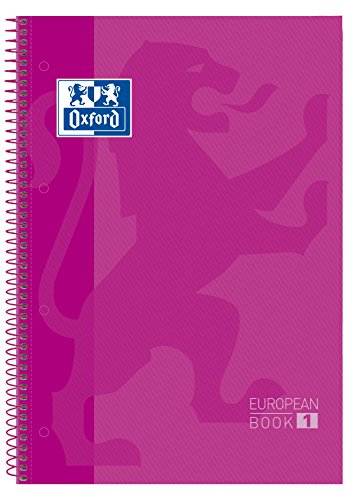 Oxford Classic Pack of 5 Notebooks Spiral Cap extradura, 5 X 5 CM, Fuchsia
