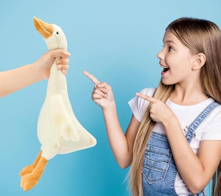 3pcs Goose Stuffed Animal Accessories - 15.7 Swan Stuffed Animal, Soft Smooth Goose Plush Toys, Cute Duck Stuffed Animal Toy, Goose Pillow Plush for Kids Boys Girls Sleeping Room Party Favors Gifts