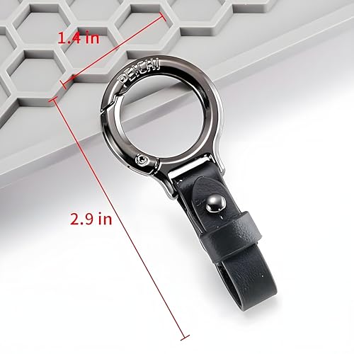 Image of Clear TPU Key Cover and Keychain Compatible for Toyota Fortuner | Hilux | Innova Crysta | Fortuner Legender | Innova HyCross | Land Cruiser Smart Key (Clear with SP02 Leather Black Keychain)