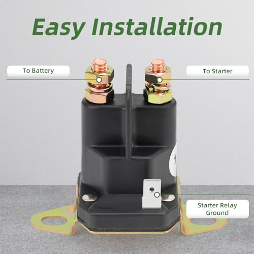 MaySpare Starter Solenoid para Husqvarna 539101714 Trombetta 854-1221-210 Bobcat John Deere Snapper MTD y Aplicaciones Universales 3 Terminales 12VDC miniatura 4