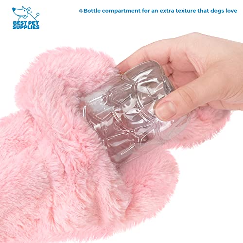 Image of Best Pet Supplies 2-in-1 Stuffless Squeaky Dog Toys with Soft, Durable Fabric, No Stuffing for Indoor Play, Holds a Plastic Bottle - Large (Duck, Deer, Monkey, Pig, Squirrel)