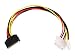 Monoprice 12-Inch SATA 15-Pin Male to 4-Pin Power Cable (107642)