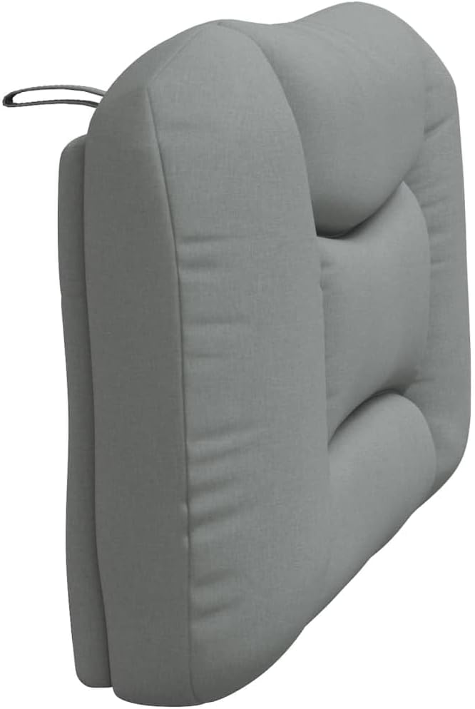 vidaXL Headboard Cushion Hvar, Upholstered Pillow Back Headboard, Decorative Hanging Headboard Pillow for Bedroom, Light Gray 39.4" Fabric
