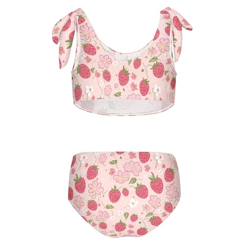 Image of Girls Tankini Swimsuit Bathing Suit Two Piece Bikini Summer Beach Swimwear with Adjustable Strap 3-12 Years