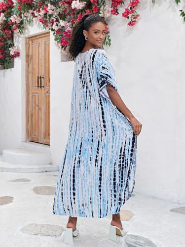 Image of Kaftan Dresses for Women Plus Size Bathing Suit Cover up Caftan Maxi Beach Dresses