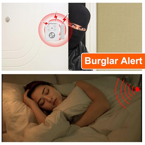 Mosaic Alarm MH306V 3 Pack 130Db Door Alarm With Delay When Left Open. Vibration Detect Window Alarm Sensors For Home, Store Garage thumb #5