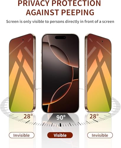 Image of Privacy Screen Protector for iPhone 17 Pro Max 2 Pack Gradient Green