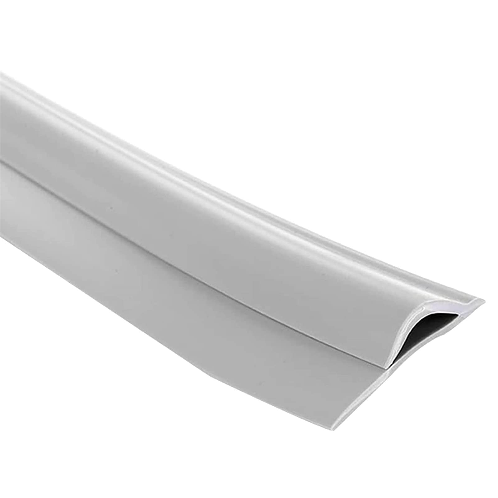 Listwy przejściowe progów podłogowych Samoprzylepne przejścia podłogowe Peel Stick Elastyczne listwy PCV do dywaników w drzwiach(Length 145cm/57.1in)