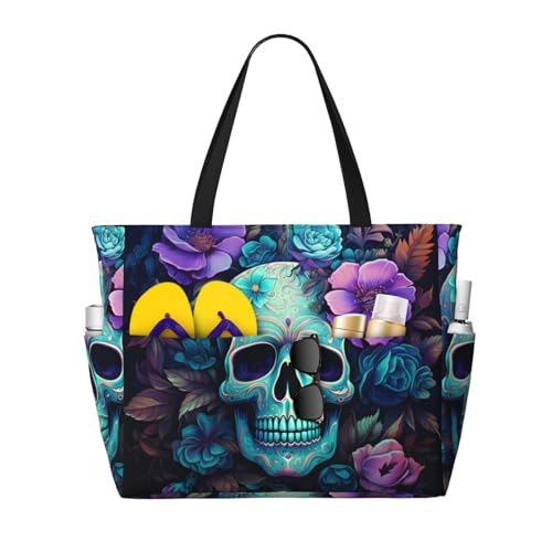 Waterproof Beach Bag for Women Sandproof Beach Tote Bag Large Capacity Swim Pool Bag Foldable Travel Duffel Bags