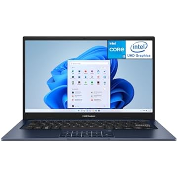 ASUS Laptop fino Vivobook 14 X1404ZA com tela FHD de 14 polegadas, processador Core i5-1334U, 12 GB de RAM, SSD de 256 GB, gráficos Intel Iris Xe, Windows 11 Home, azul