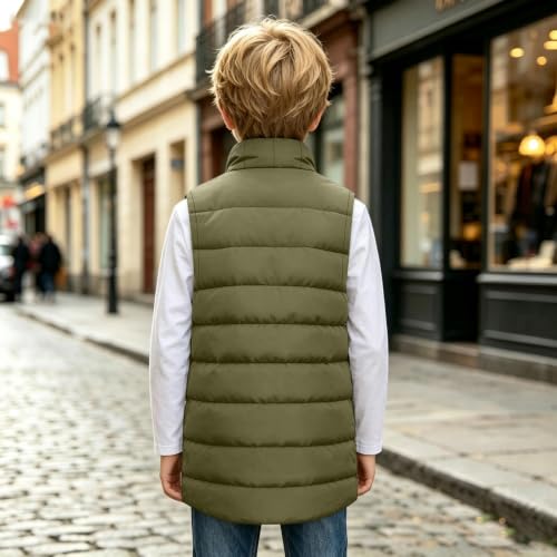 Puffer Vest Girls Zip Up Quilted Lightweight Puffy Coats for 3-14 Years - image 9