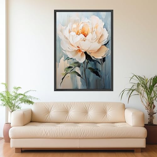 Décoration murale florale haut de gamme pivoine blanche XINBAO