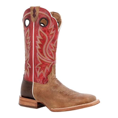 Durango® Men's PRCA Collection Bison Western Boot, Sand Tobacco And Cayenne, Size 7.5(M)2