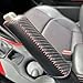 Brake Lever Cover for Most Cars, Hand Sewn PU Microfiber LeaFor ther Handbrake Trim with Anti Slip Texture to Improve Handling and Vehicle Interior Look (Blue carbon+black)