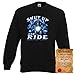Produktbild Cooles Biker Sweatshirt + Ukunde - Motiv Shut Up and Ride - Nobody Lives Forever - Sweater Herren Geschenk Motorrad Pulli