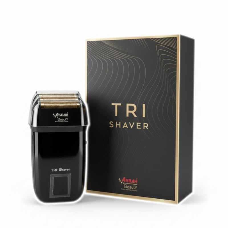 Image of ASBAH Tri Shaver Professional Shaver- Triple Shaving Heads, Ideal for Balding, Type-C Charging, Lithium-Iron Battery, Cordless Grooming Tool - 1 Year Warranty & Lifetime Repairs
