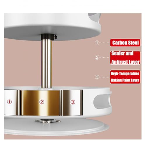 Étagère à épices rotative en métal réglable Lazy Susan pour cuisine, salle de bain, chambre à coucher – Solution de rangement multifonctionnelle