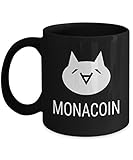 Official MonaCoin Cryptocurrency Mug Acrylic Coffee Holder Black 11oz Crypto Miner Blockchain Invest Trade Buy Sell Hold MONA