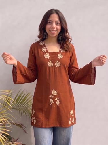 Image of ANNI Designer Cotton Short Kurti for Women | Stylish Kurti | Short Kurti Top | Casual Kurta for Women | Comfortable Cotton Kurtis for Womens